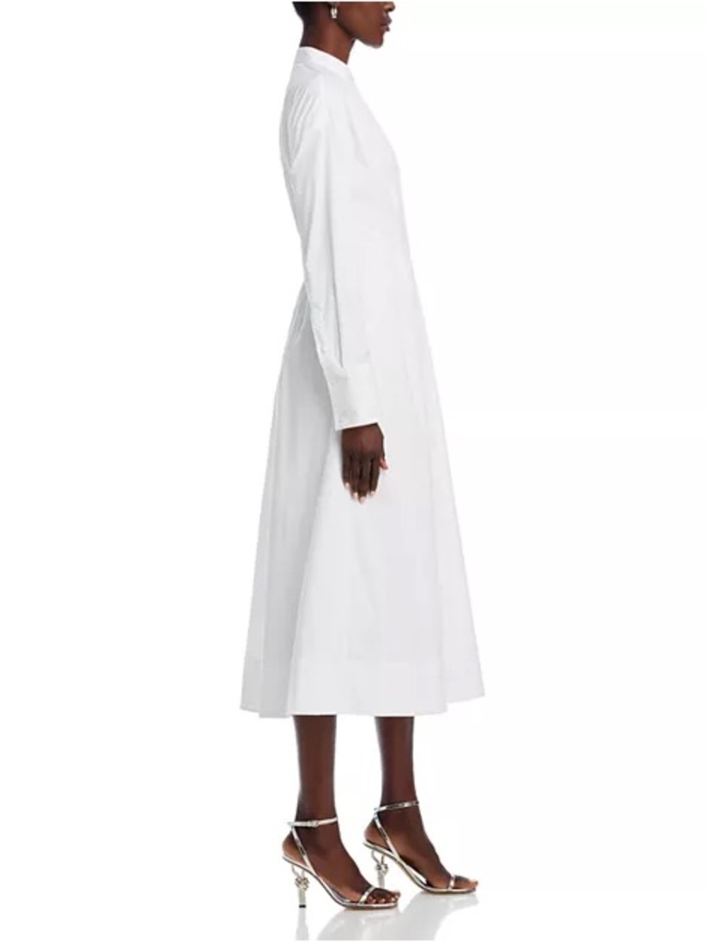 STAUD Lorenza Midi Dress White XL - Picture 5 of 9